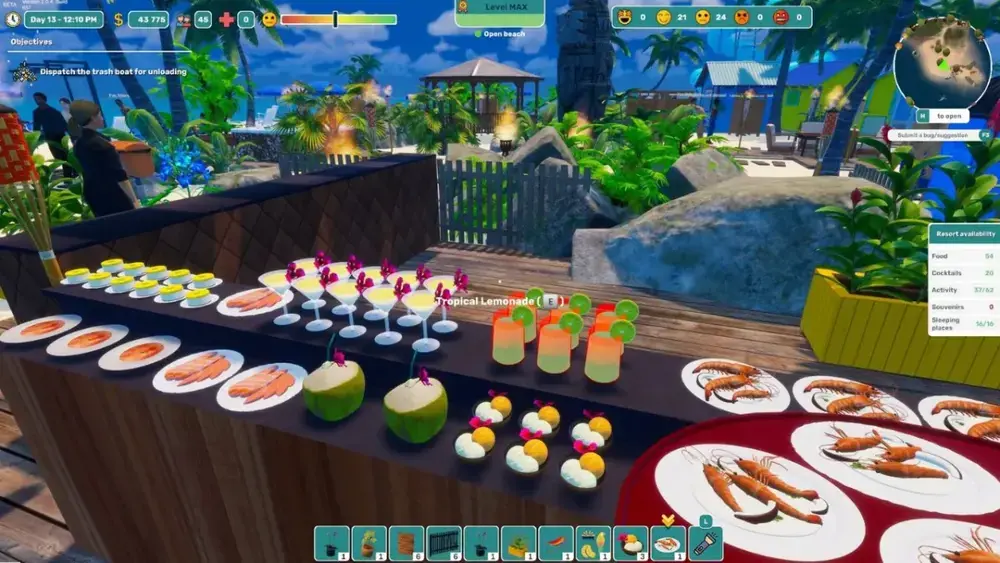 Tropical Resort Simulator: gestão divertida em ilha